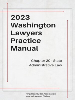 cover image of Washington Lawyers Practice Manual Chapter 20